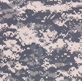 Battle dress military uniform in camouflage pattern. 