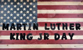 Martin Luther King JR Day background with large text wording