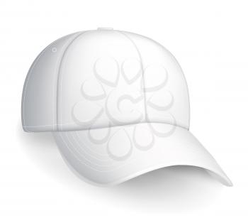 White baseball cap, vector