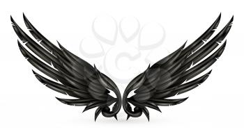 Wings black, eps10