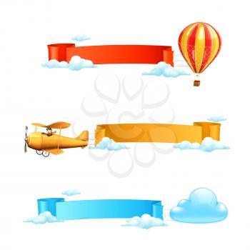 Air banners, vector