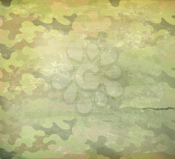 Camouflage old style background, vector