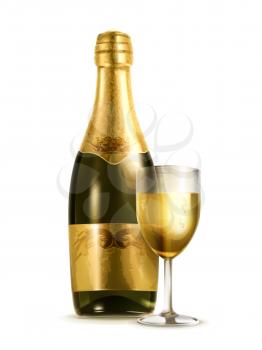 Champagne vector illustration