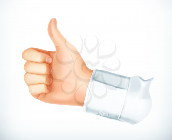 Thumb up, vector icon