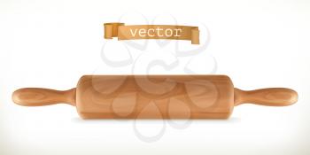 Rolling pin. 3d vector icon