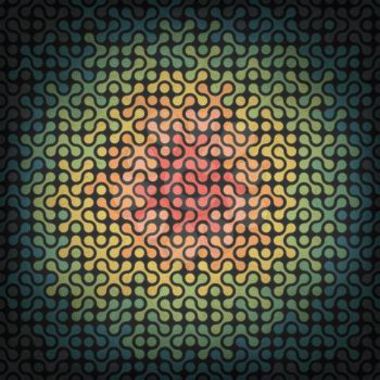 Abstract Mosaic background from joined parts with circle composition. Vector illustration, EPS10