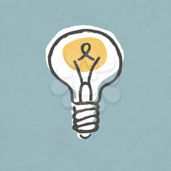 Lightbulb illustration. Creative idea symbol concept. Vector, EPS10.