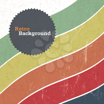 Retro background with colorful lines, vector