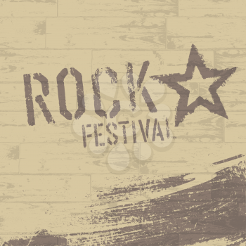 Rock festival abstract poster template. Vector, EPS10