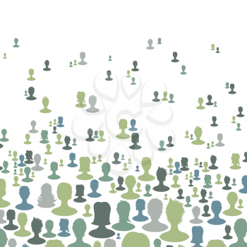 Social network concept background, Many people silhouettes. Vector, EPS8