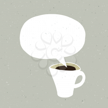 Coffee Cup Bubble Concept Illustration. Vector