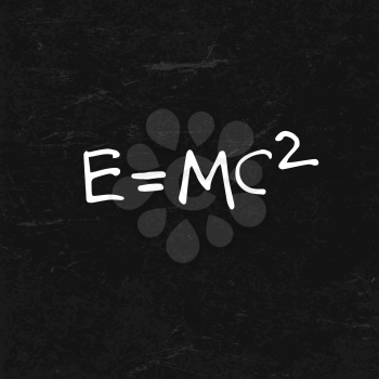 E=mc2 Formula on BlackBoard Texture