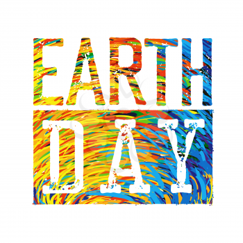 Earth Day Colorful Logotype Design.