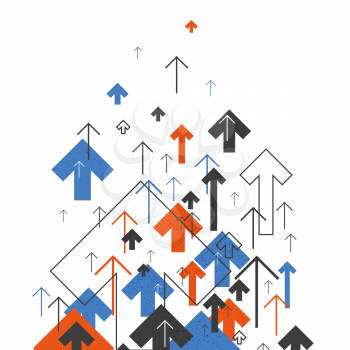 Abstract Success Concept. Growing arrows Illustration. Motion Up. Successful Background Cover Design for annuals reports, brochures, etc