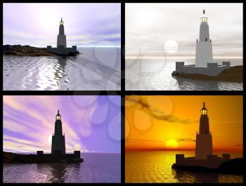 Lighthouse of Alexandria. 3D reconstructions
