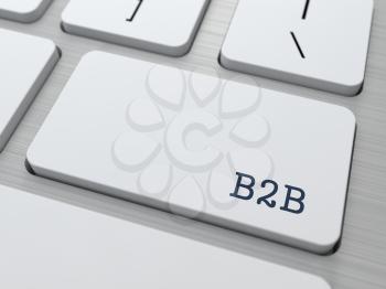 B2B - Business Concept. Button on Modern Computer Keyboard.