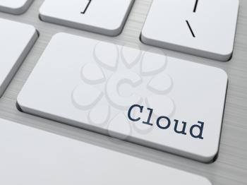 Cloud Technology Concept. Button on Modern Computer Keyboard with Word Partners on It.