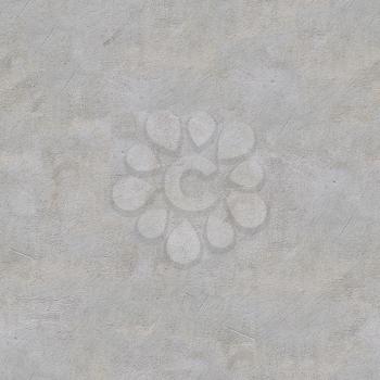 Grey Smoothly Plastered Concrete Wall. Seamless Tileable Texture.