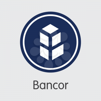 Bancor Finance. Crypto Currency - Vector Trading Sign. Modern Computer Network Technology Element. Digital Illustration of BNT. Concept Design Element.