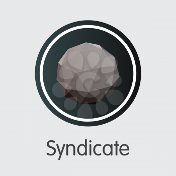 Syndicate Finance. Cryptocurrency - Vector Colored Logo. Modern Computer Network Technology Graphic Symbol. Digital Trading Sign of SYNX. Concept Design Element.