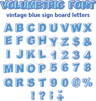 Isometric or Volumetric Vintage Alphabet Font. 3d Effect Letters, Numbers and Symbols in Different Sets. Vector Typeface for Any Typography Design.
