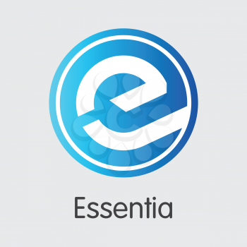 Vector Essentia Cryptocurrency Graphic Symbol. Mining, Coin, Exchange. Vector Colored Logo of ESS.