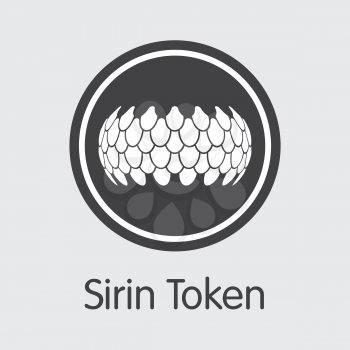 Vector Sirin Token Cryptocurrency Sign Icon. Mining, Coin, Exchange. Vector Colored Logo of SRN.