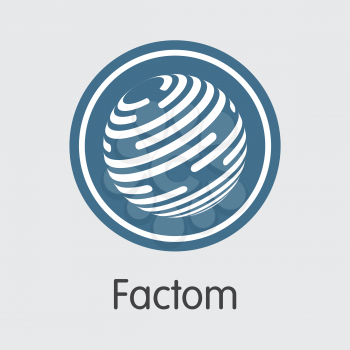 Factom Blockchain Symbol. Blockchain, Block Distribution FCT Transaction Icon