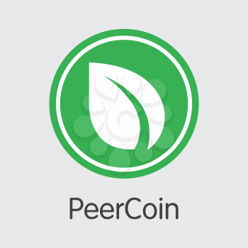 Peercoin Vector Illustration for Internet Money. Digital Currency Symbol of PPC and Coin Symbol for using in Web Projects or Mobile Applications.