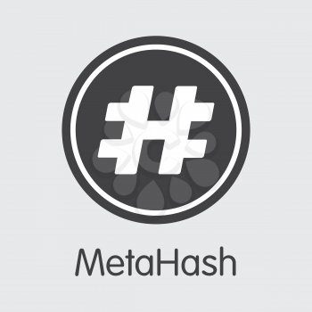 MHC - Metahash. The Trade Logo or Emblem of Virtual Momey, Market Emblem, ICOs Coins and Tokens Icon.
