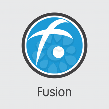 FSN - Fusion. The Logo or Emblem of Virtual Currency, Market Emblem, ICOs Coins and Tokens Icon.