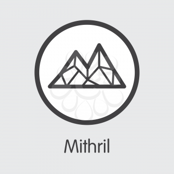 MITH - Mithril. The Market Logo or Emblem of Money, Market Emblem, ICOs Coins and Tokens Icon.