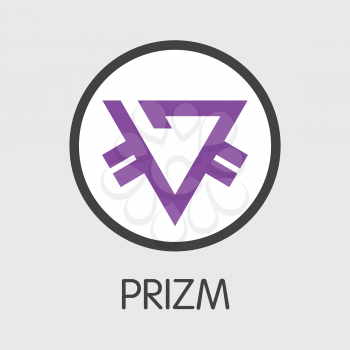 PZM - Prizm. The Logo or Emblem of Cryptocurrency, Market Emblem, ICOs Coins and Tokens Icon.