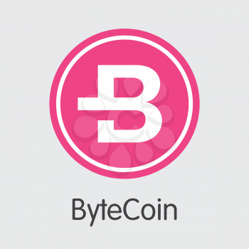 Bytecoin - Trading Sign of Fintech Industry, Finance Digitization. Modern Web Icon. Premium Quality Coin Illustration of BCN. Simple Vector Graphic Symbol of Design for Web Graphics.
