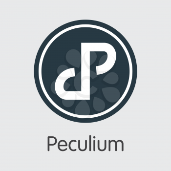 Peculium - Trading Sign of Fintech Industry, Finance Digitization. Modern Coin Pictogram. Premium Quality Symbol of PCL. Simple Vector Colored Logo of Design for Web Graphics.