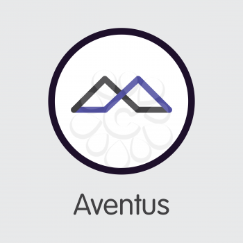 Aventus - Element of Fintech Industry, Finance Digitization. Modern Icon. Premium Quality Pictogram Symbol of AVT. Simple Vector Illustration of Design for Web Graphics.