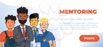 Mentoring Concept Vector Illustration. Idea of Coaching and Studying. Web Design Template.