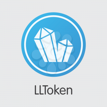 Lltoken LLT . - Vector Icon of Virtual Currency. 