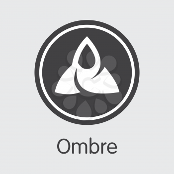 Ombre OMB . - Vector Icon of Crypto Currency. 