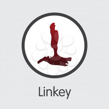 LKY - Linkey. The Icon or Emblem of Crypto Currency, Market Emblem, ICOs Coins and Tokens Icon.