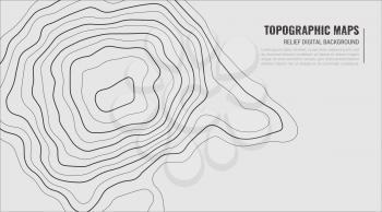 Grey Contours Vector Topography. Geographic Mountain Topographic Vector illustration. Topographic Pattern Texture. Map on Land Terrain with Contour in Lines. Elevation Graphic Contour Height Lines.
