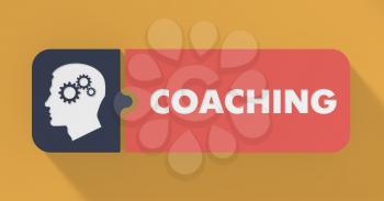 Coaching Concept in Flat Design with Long Shadows.
