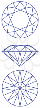 diamond vector graphic scheme