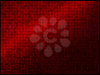 Multicolor Abstract Lights Red Disco Background. Square pixel mosaic vector