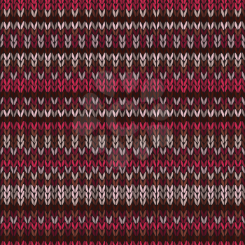 Knitted Seamless Red Color Striped Pattern