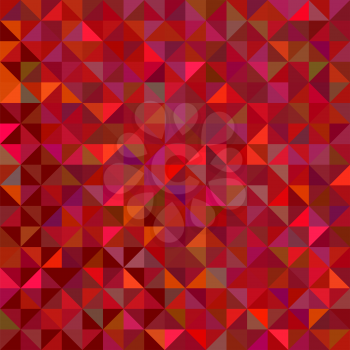Red Geometric Background. Vector Mosaic Pattern