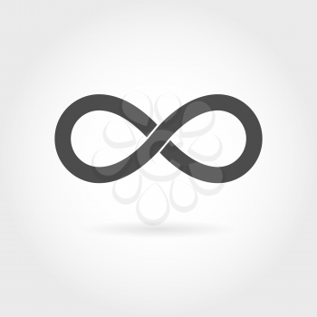 Infinity icon. Simple mathematical sign Isolated on White Background. Infinity symbol 