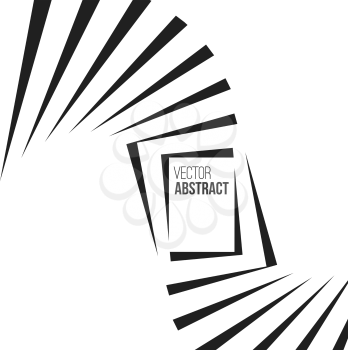 Geometric Vector Black and White Background. Abstract Frame