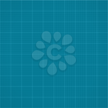 Seamless millimeter grid. Graph paper. Vector engineering paper dark blue and white color