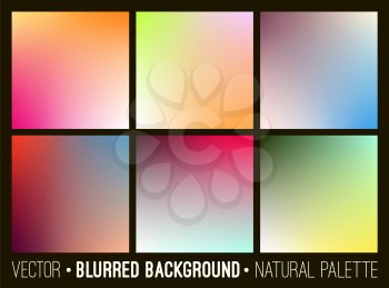 Vector abstract background. Smooth colorful design set